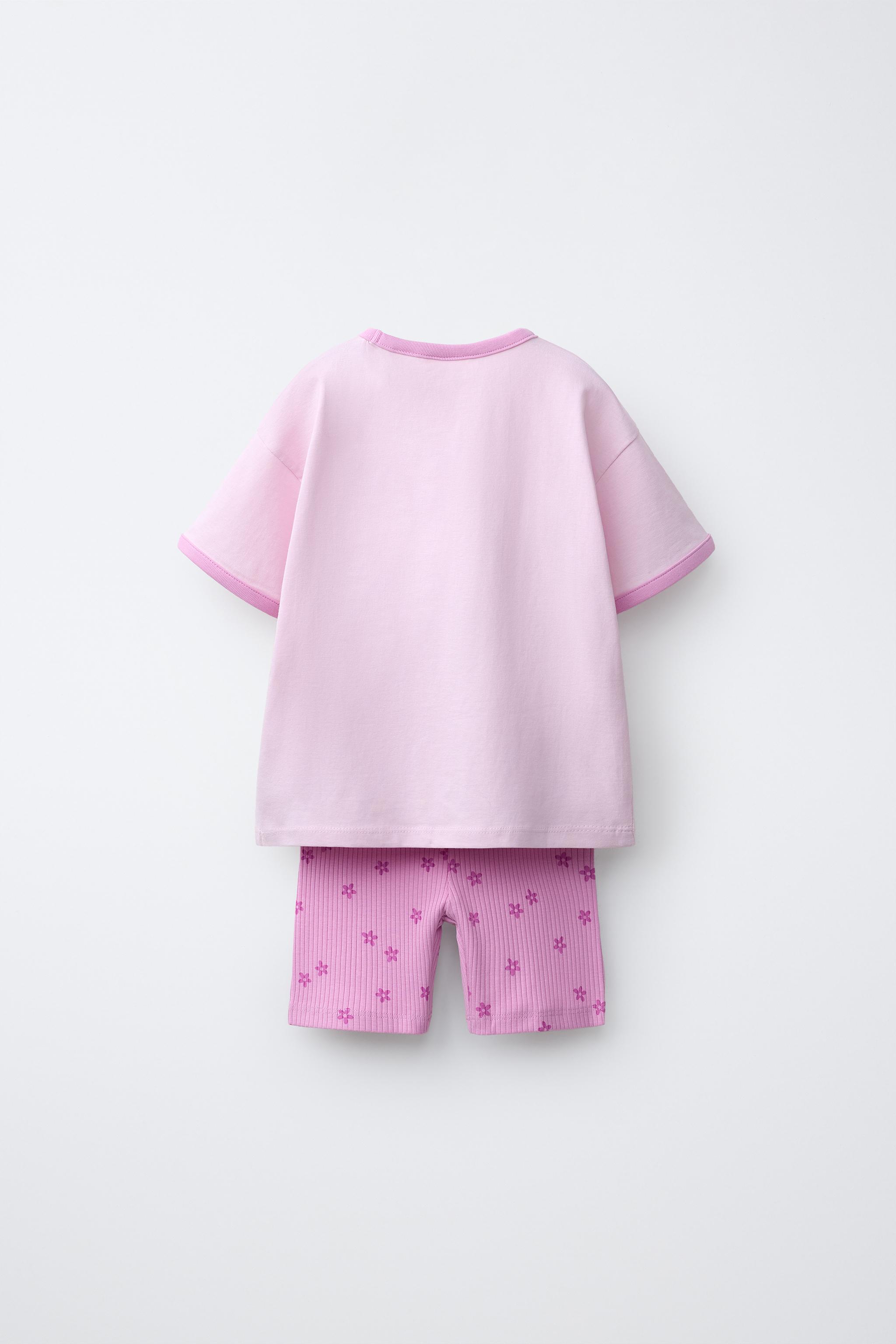 HEART T-SHIRT AND CYCLING SHORTS SET